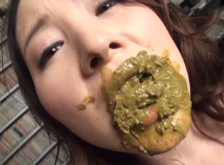 Asian slave scat feeding bondage sex