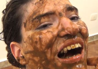 Lesbian eating scat from fitness babe