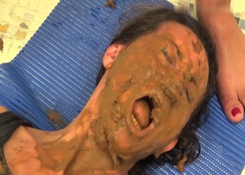 Extreme scat feeding lesbian slave