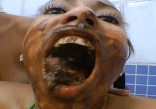 House maid scat swallowing training