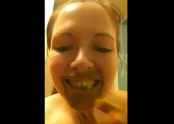 BBW scat pig slut eat fresh shit