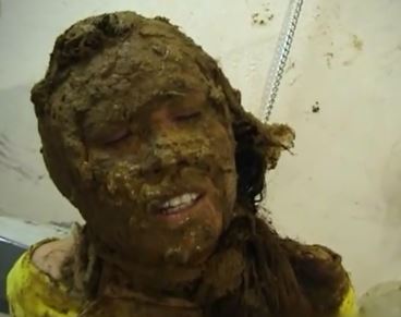 Asian scat slut heavy dog shit mask