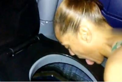 Porta potty licking whore creampie