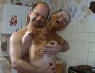 Mature couple lost in fecal passion